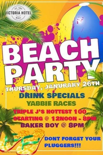 Victoria Hotel: Beach Party 2017